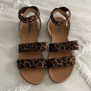 Steve Madden Leopard Print Strappy Sandals 9.5